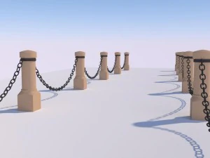 monument street chains 3D Model