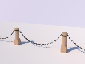monument street chains 3D Модель