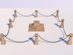 monument street chains 3D Model