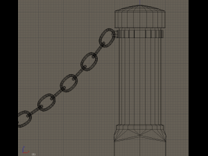 monument street chains 3D Модель
