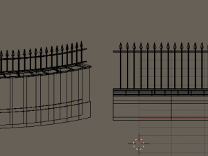 modular fences gates and walls 3D Model