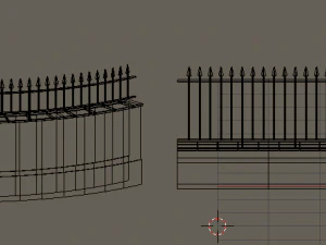 modular fences gates and walls 3D Model