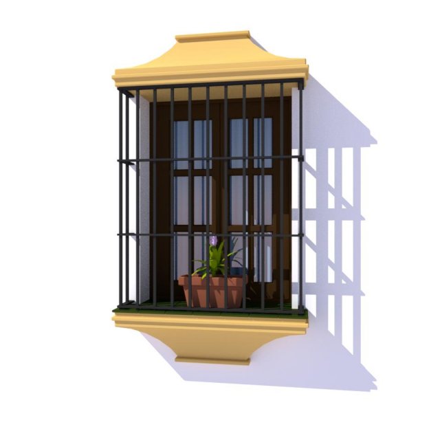 typical spanish window 3D Model .c4d .max .obj .3ds .fbx .stl .blend 