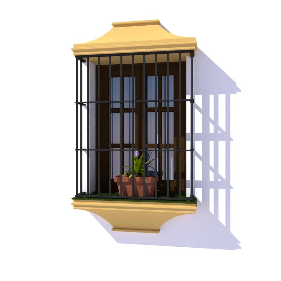 typical spanish window 3D Model .c4d .max .obj .3ds .fbx .stl .blend 
