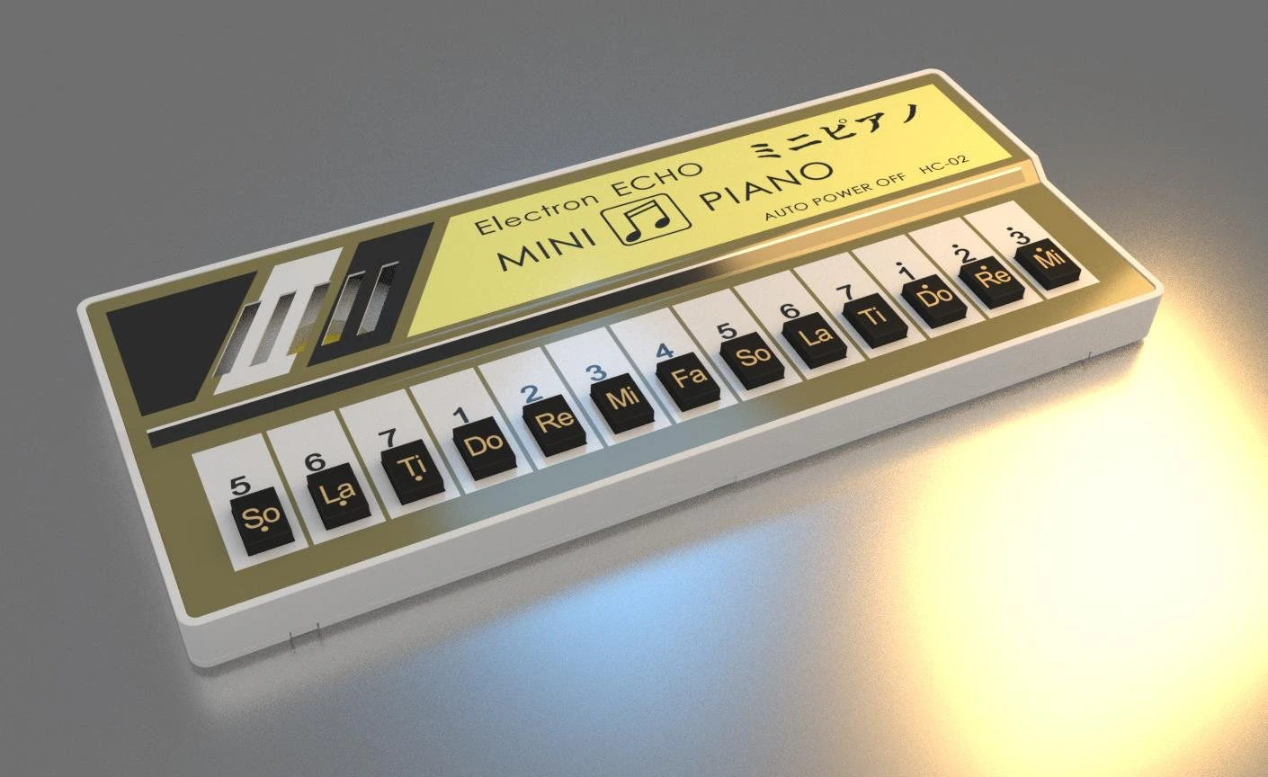 electron echo mini piano 3D Model .c4d .max .obj .3ds .fbx .stl .blend 