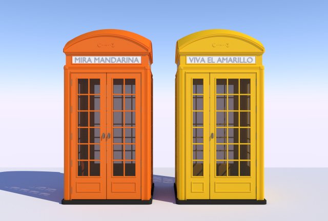 2x classic british phone both large width Model 3D .c4d .max .obj .3ds .fbx .stl .blend 