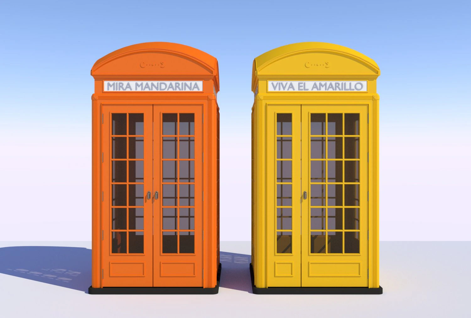 2x classic british phone both large width 3D Model .c4d .max .obj .3ds .fbx .stl .blend