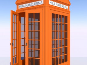 2x classic british phone both large width Model 3D