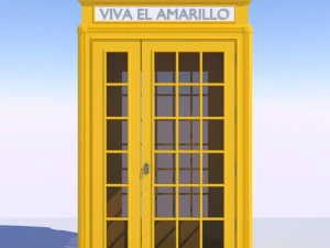 2x classic british phone both large width 3D Model