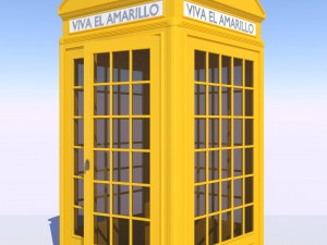 2x classic british phone both large width Model 3D