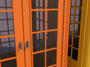 2x classic british phone both large width Model 3D