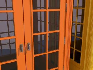 2x classic british phone both large width 3D Model