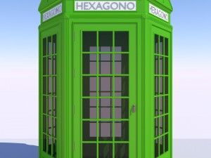 classic british phone both hexagonal Model 3D