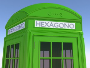 classic british phone both hexagonal 3D मॉडल