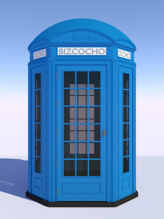 classic british phone both octogonal Modelo 3D .c4d .max .obj .3ds .fbx .stl .blend 