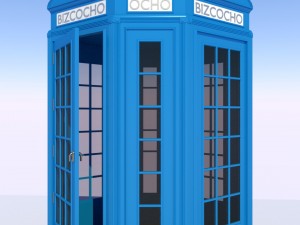 classic british phone both octogonal Modelo 3D