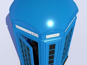 classic british phone both octogonal Modelo 3D