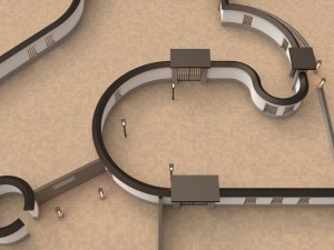 modular gates walls and fences set Model 3D