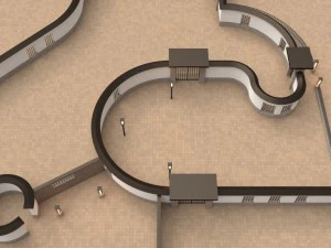 modular gates walls and fences set 3D Model
