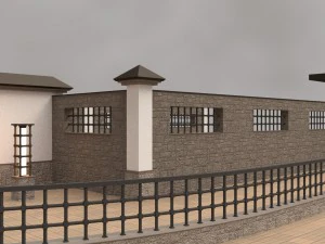modular gates walls and fences set 3D Model