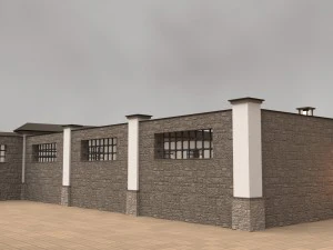 modular gates walls and fences set 3D Model