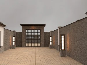modular gates walls and fences set 3D Model