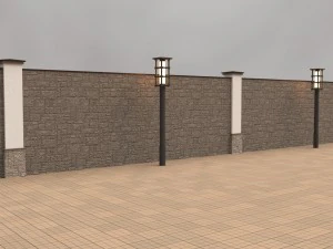 modular gates walls and fences set 3D Model