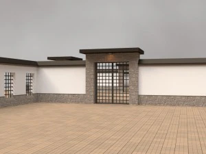 modular gates walls and fences set 3D Model