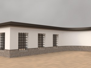 modular gates walls and fences set Model 3D