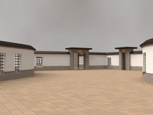 modular gates walls and fences set 3D Model