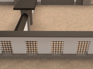 modular gates walls and fences set Model 3D