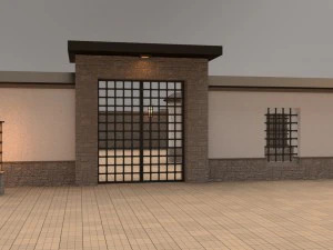 modular gates walls and fences set 3D Model