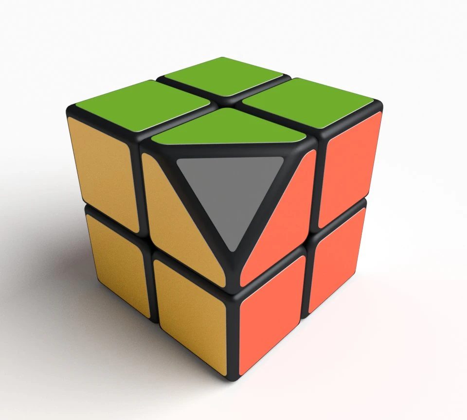 rare rubiks cube 2x2 puzzle 3D Model .c4d .max .obj .3ds .fbx .stl .blend 