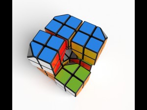 rare rubiks cube 2x2 puzzle 3D Model