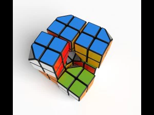 rare rubiks cube 2x2 puzzle 3D Model