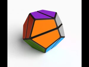 Puzzle con cubo dodecaedro in stile Rubik Modello 3D