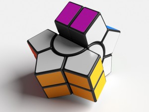 rubiks cube puzzle hexagon star Model 3D