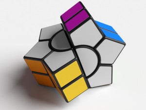 rubiks cube puzzle hexagon star Model 3D