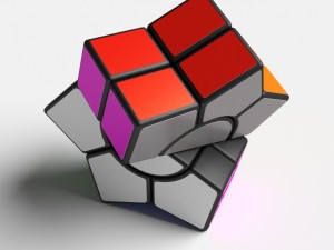 rubiks cube puzzle hexagon star Model 3D