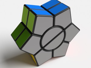 rubiks cube puzzle hexagon star Model 3D