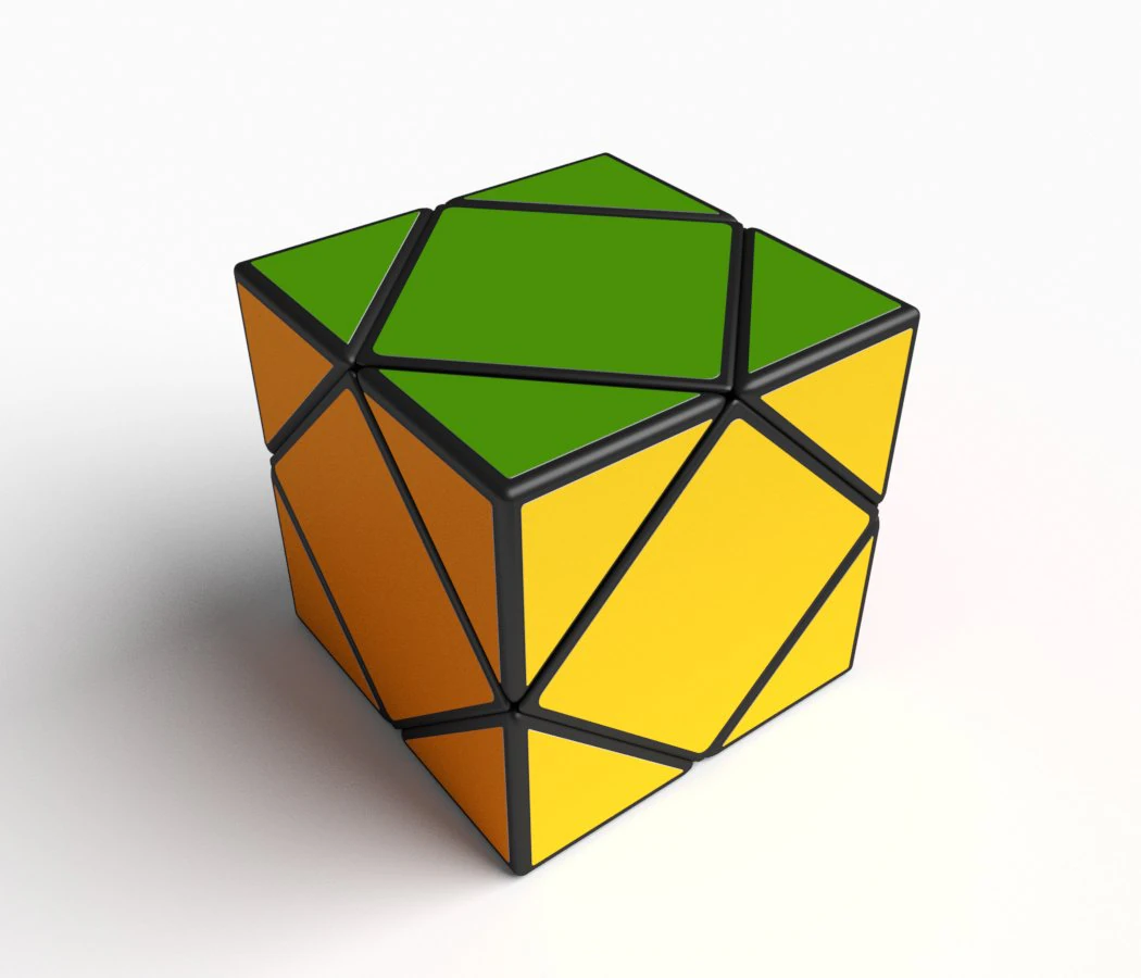 rubik skewb cube puzzle model 3D Model .c4d .max .obj .3ds .fbx .stl .blend 