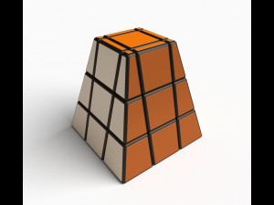 rubik style pyramid cube puzzle 3D Model