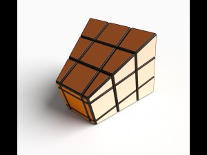 rubik style pyramid cube puzzle 3D Model