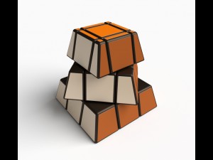 rubik style pyramid cube puzzle 3D Model