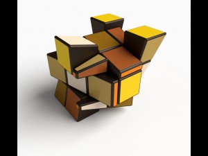 rubik style pyramid cube puzzle 3D Model
