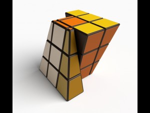 rubik style pyramid cube puzzle 3D Model