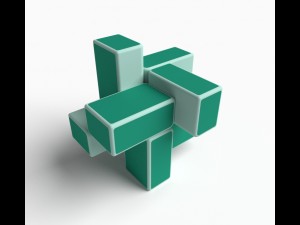 rare rubik cube puzzle 2x2 windmill 3Dモデル