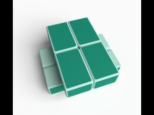 rare rubik cube puzzle 2x2 windmill 3Dモデル