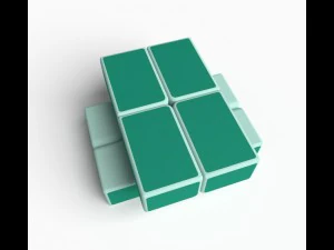 rare rubik cube puzzle 2x2 windmill 3D Model