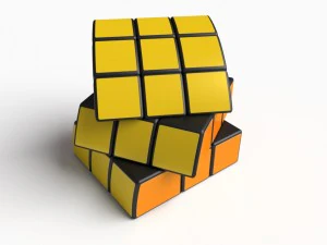 8x rare rubik cube puzzles set 3D Model